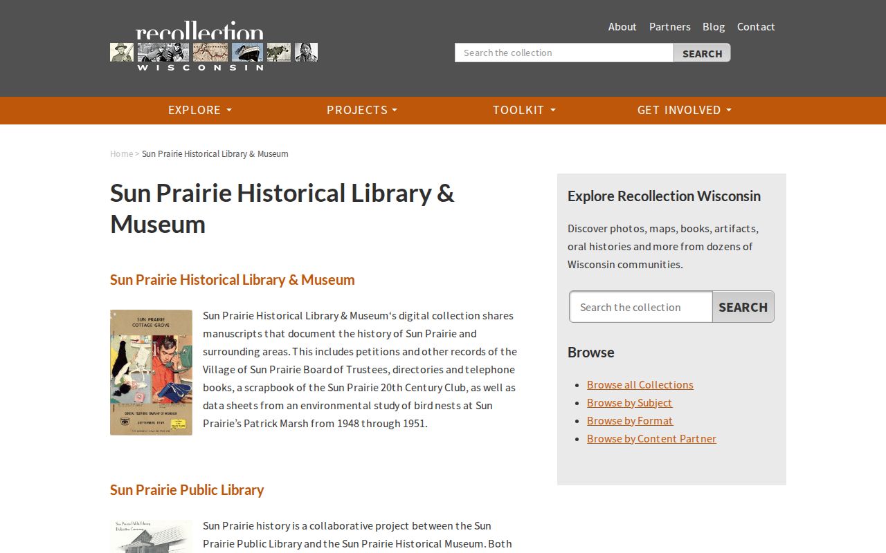 Sun Prairie residents directory Recollection Wisconsin archive