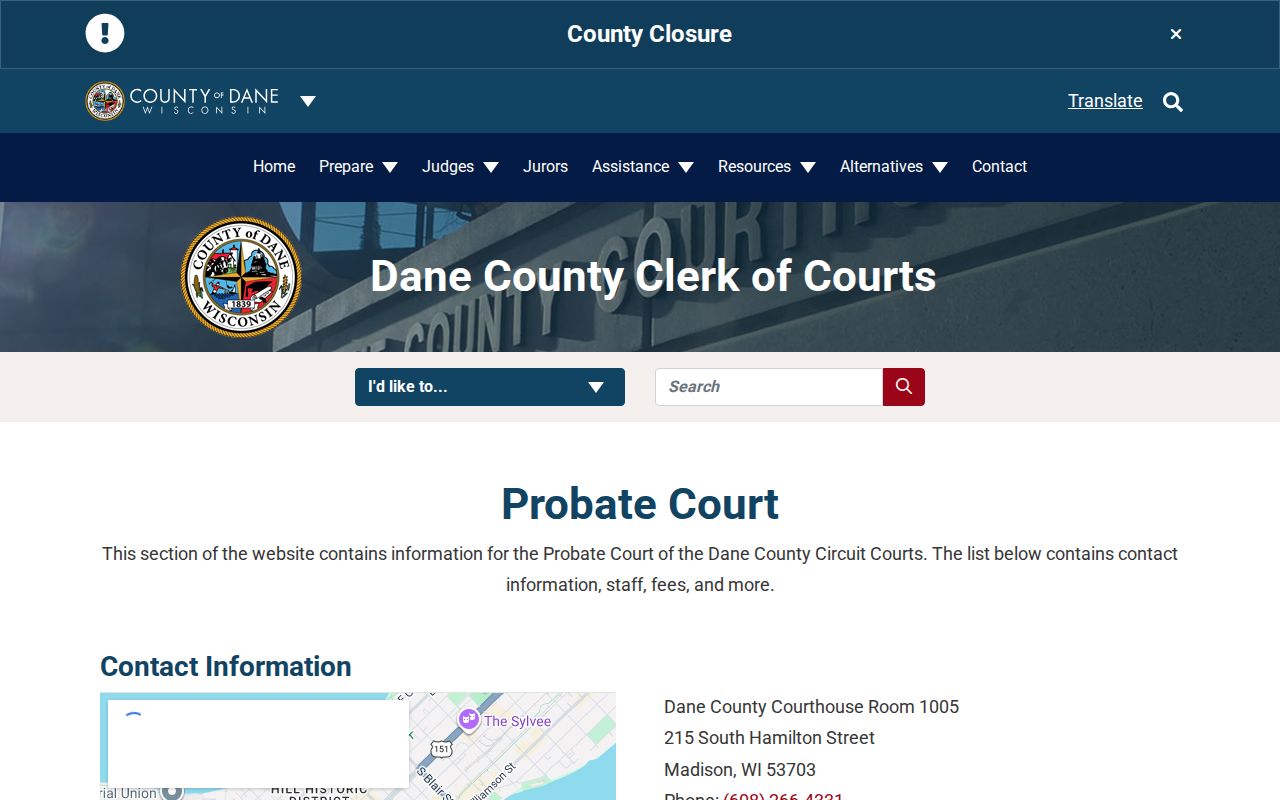 Dane County probate access for a Sun Prairie resident lookup